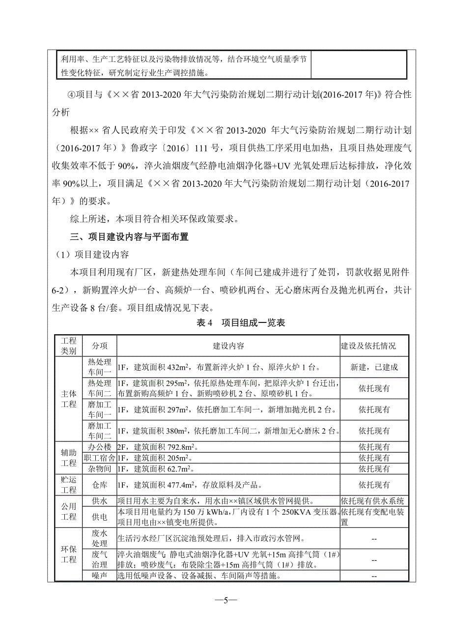 年热处理4500吨轴承配件及年产1500吨光轴项目建设项目环境影响报告表_第5页