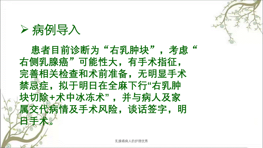 乳腺癌病人的护理优秀课件_第3页