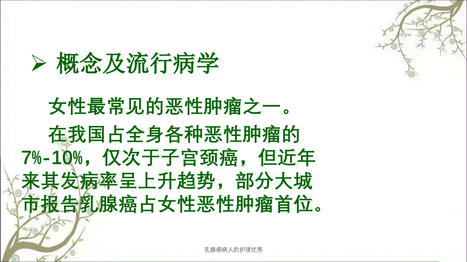 乳腺癌病人的护理优秀课件_第4页