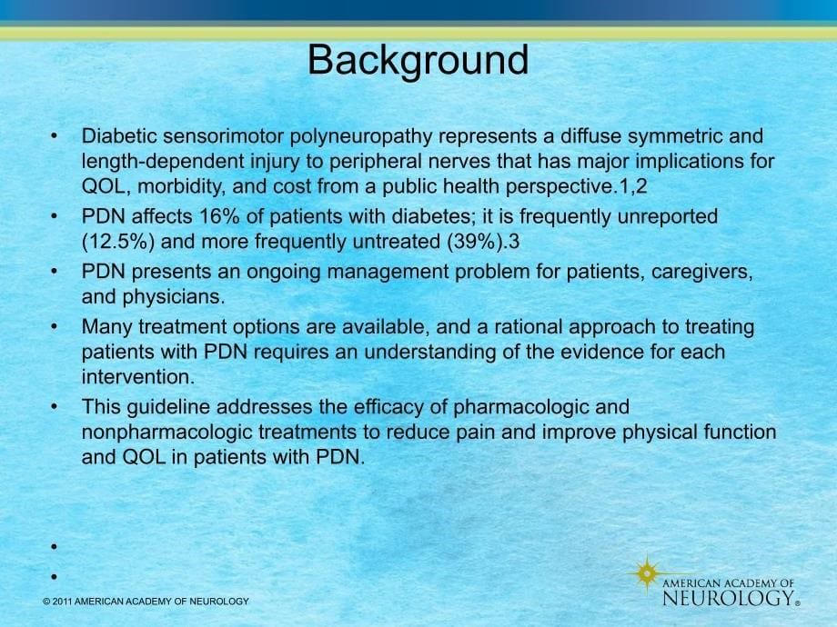 AAN指南治疗痛性糖尿病神经病ppt课件_第5页