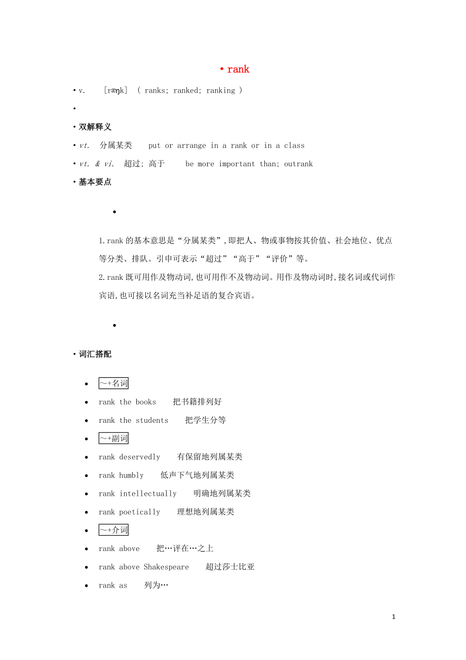 高中英语单词天天记rank素材_第1页