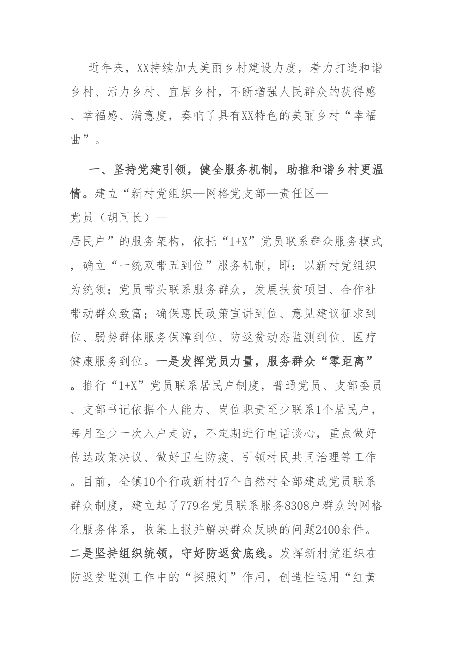 美丽乡村建设典型发言：美丽乡村建设典型发言_第1页