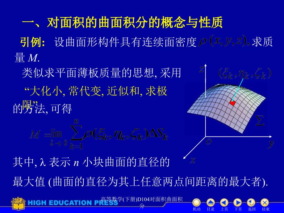 高等数学下册D104对面积曲面积分课件_第2页