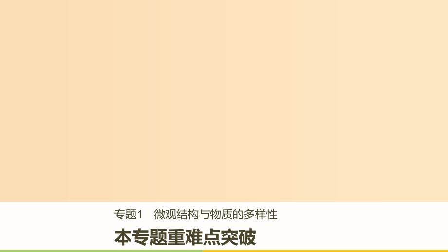 2018高中化学 专题1 微观结构与物质的多样本专题重难点突破课件 苏教版必修2.ppt_第1页