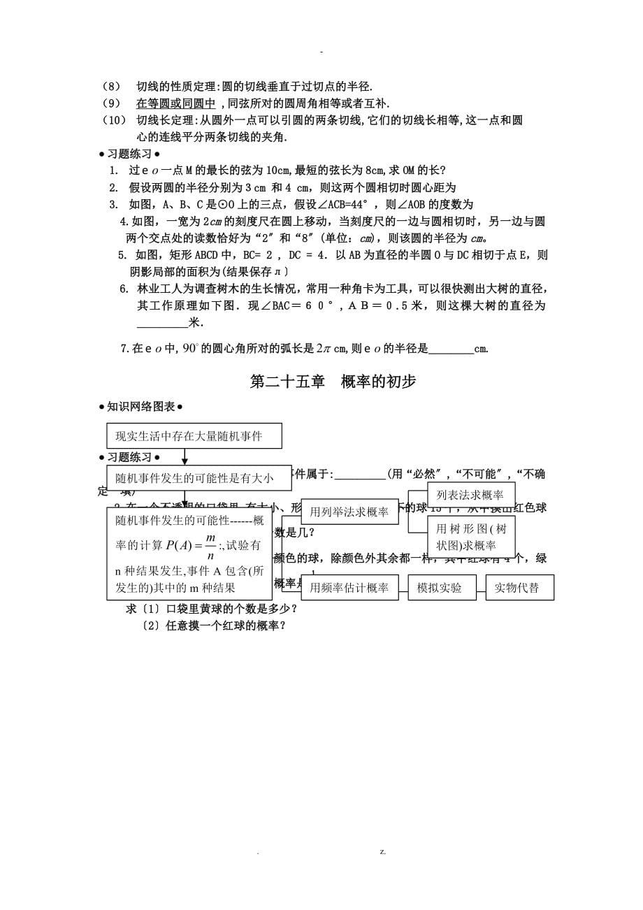 人教版初三数学知识点归纳秘笈创造奇迹_第5页