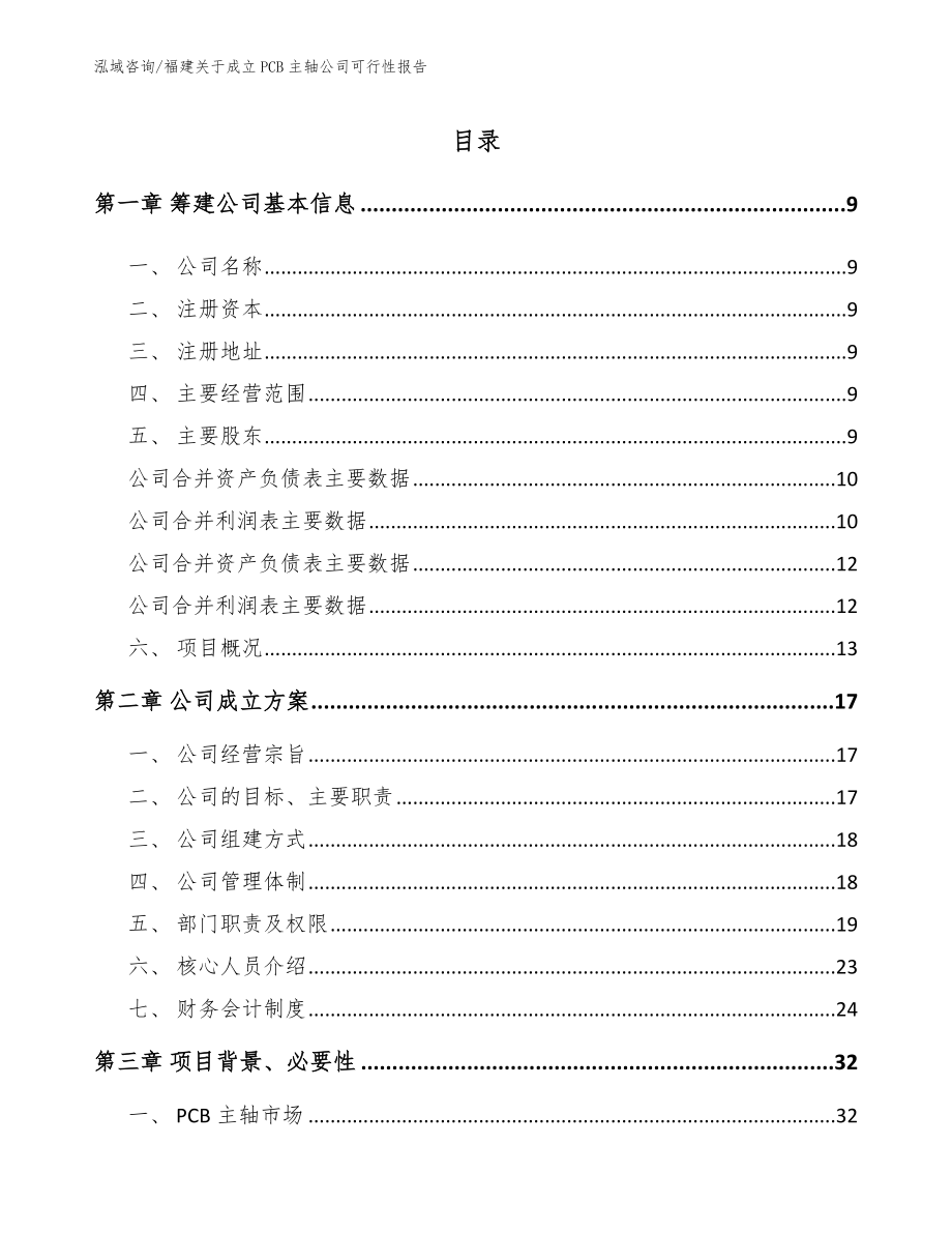 福建关于成立PCB主轴公司可行性报告_第2页