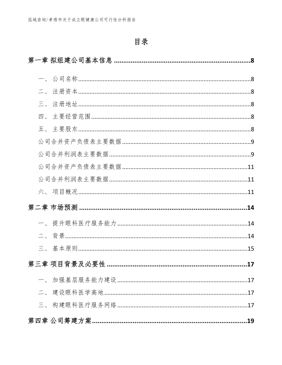 孝感市关于成立眼健康公司可行性分析报告_第2页