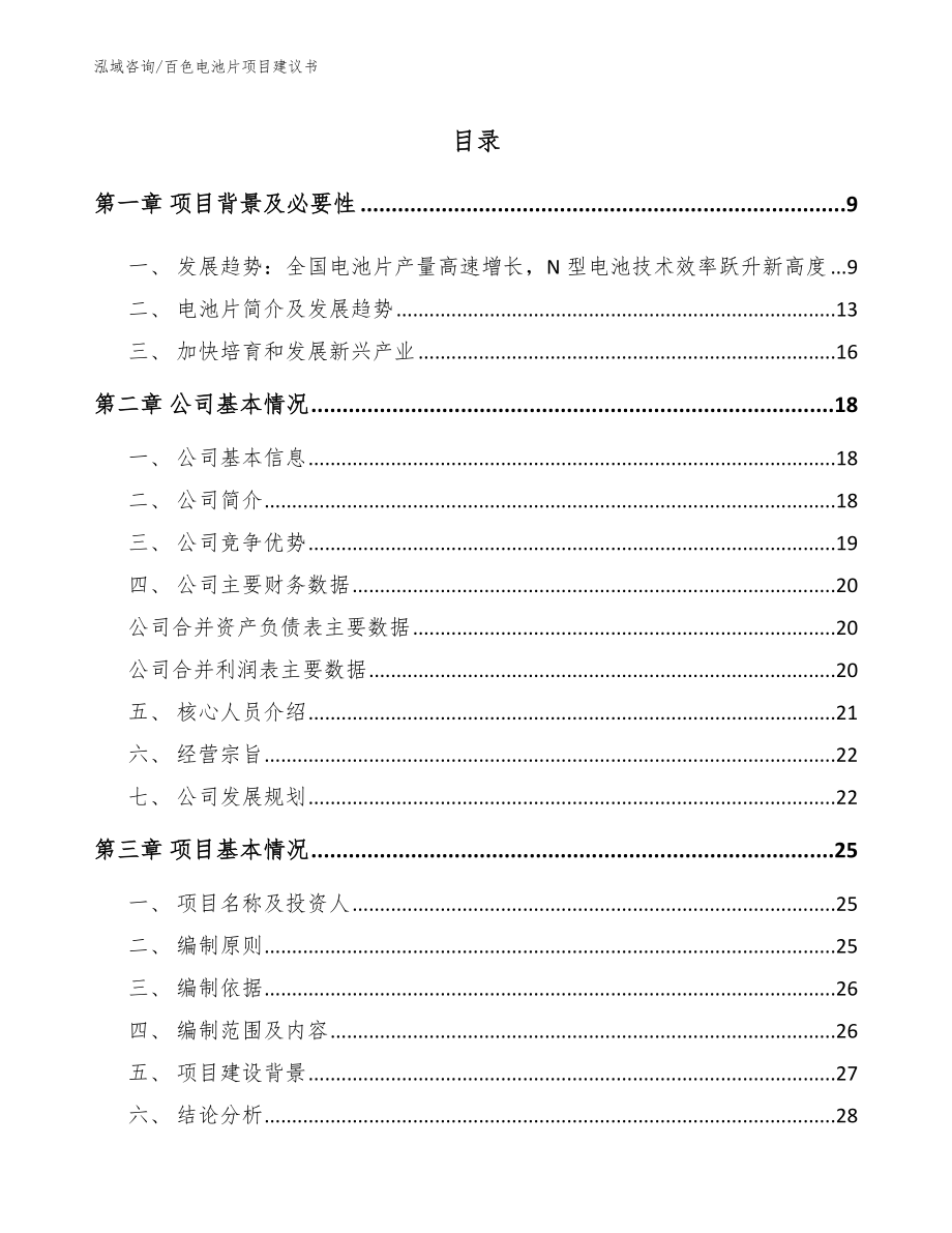 百色电池片项目建议书模板范文_第2页