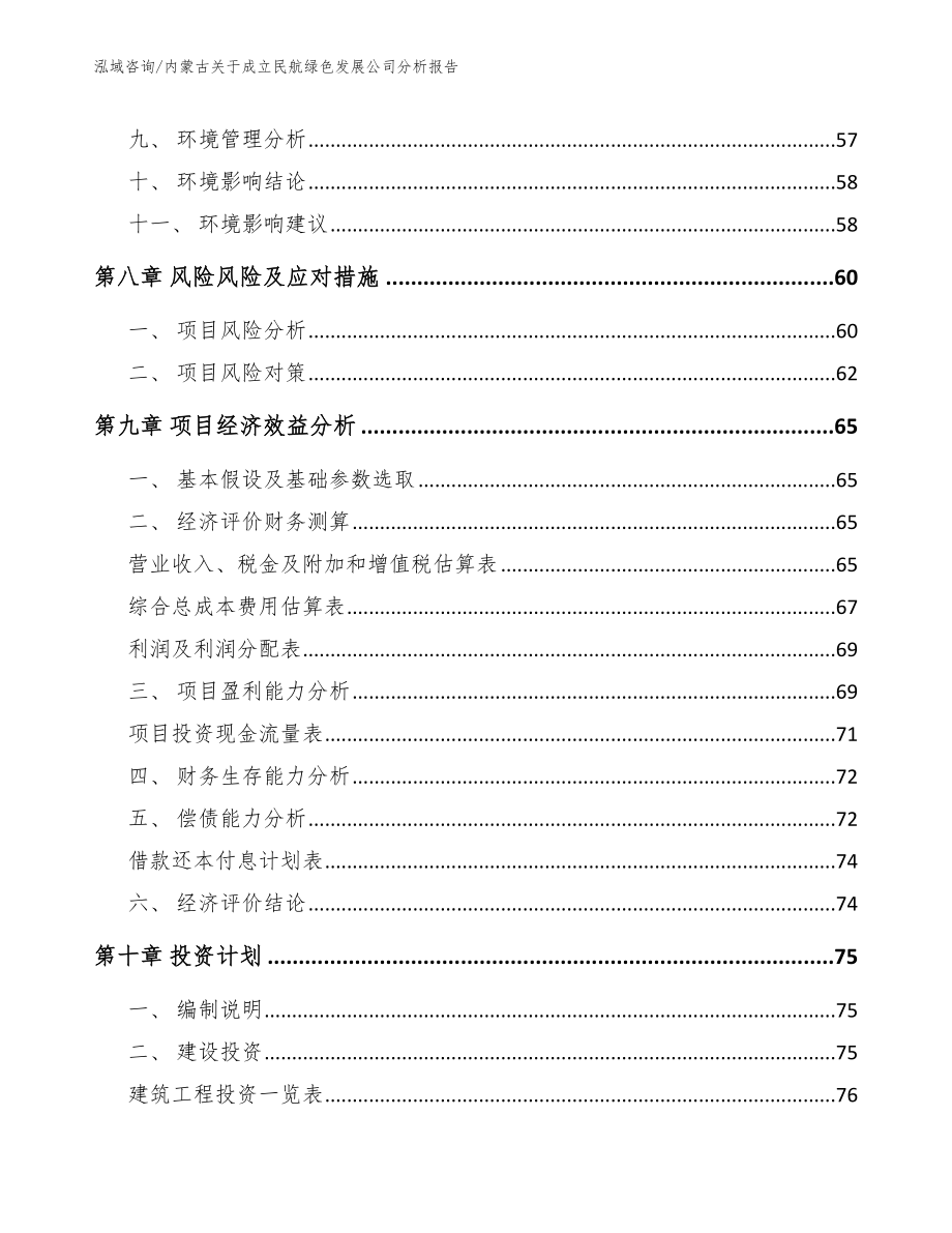 内蒙古关于成立民航绿色发展公司分析报告_模板_第4页