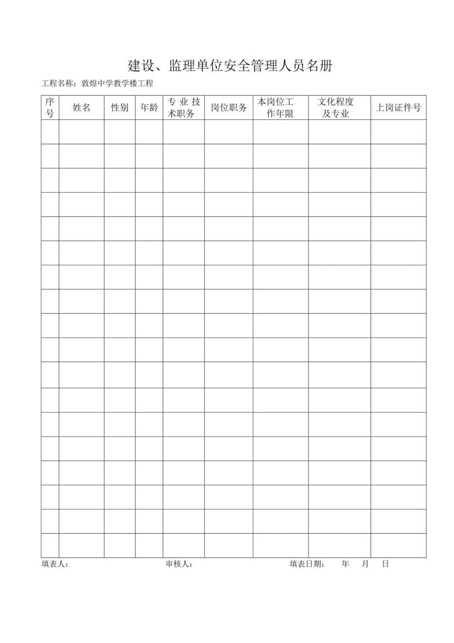 敦煌市天泽小区三期建筑工程施工现场安全管理资料_第5页