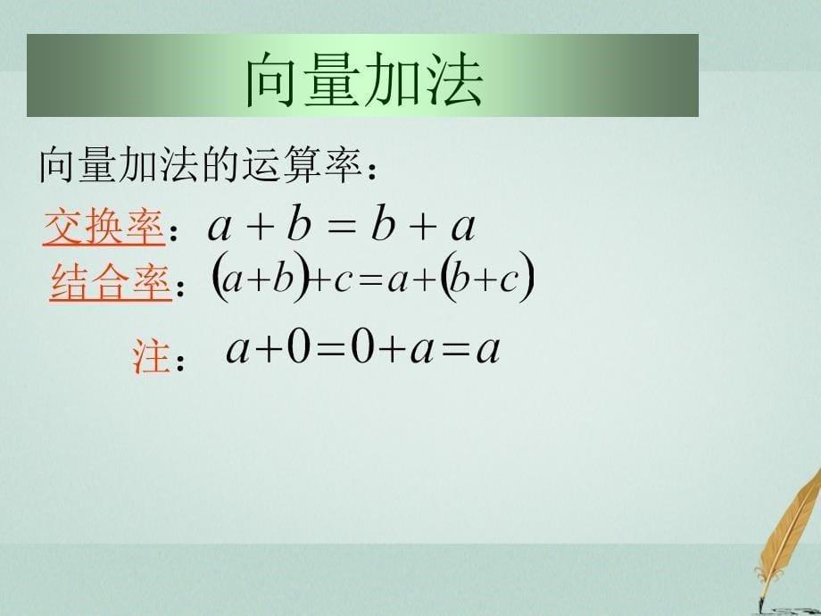 江苏省宿迁市高中数学 第二章 平面向量 2.2.1 向量的加法课件4 苏教版必修4_第5页