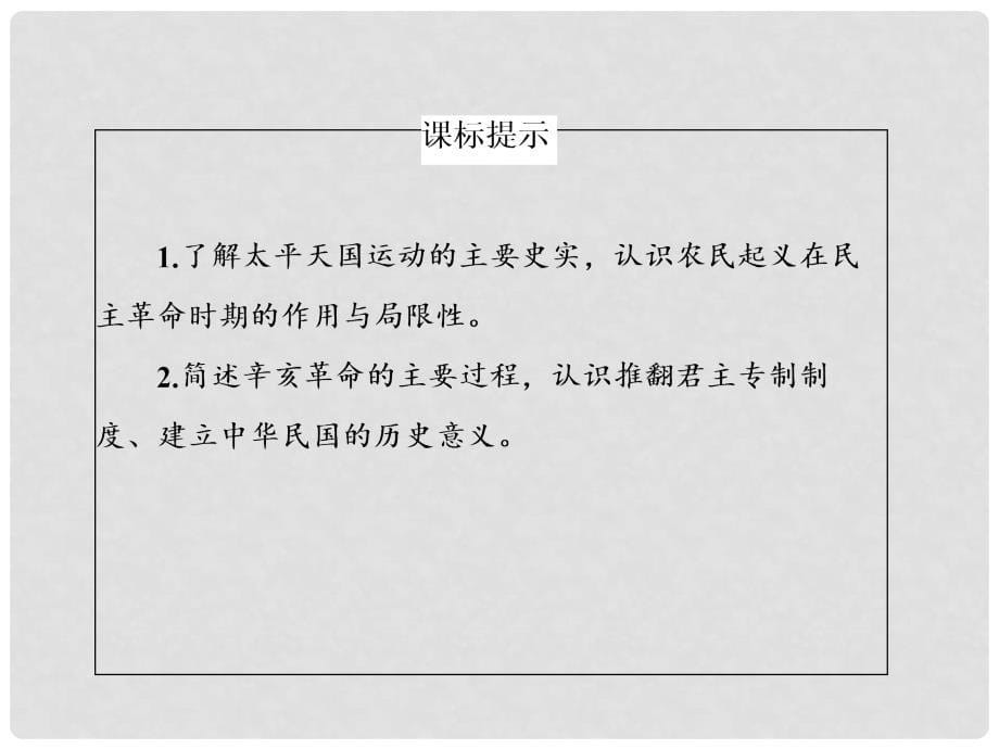 高考历史总复习讲义 第4讲 太平天国运动及辛亥革命配套课件 人民版必修1_第5页