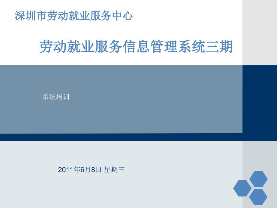 劳动就业服务信息管理系统三期(PPT43)_第1页