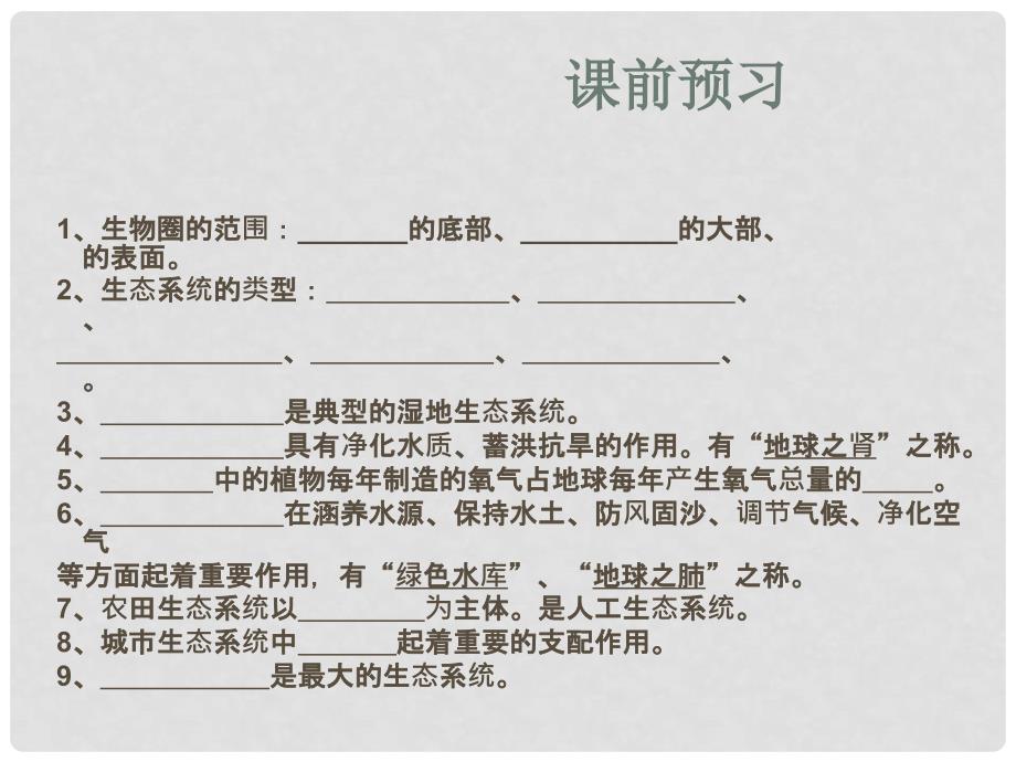 内蒙古阿鲁科尔沁旗天山第六中学七年级生物上册 生物圈课件 新人教版_第2页