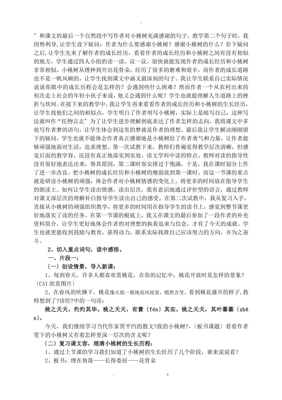 我的小桃树研究报告案例与反思_第2页