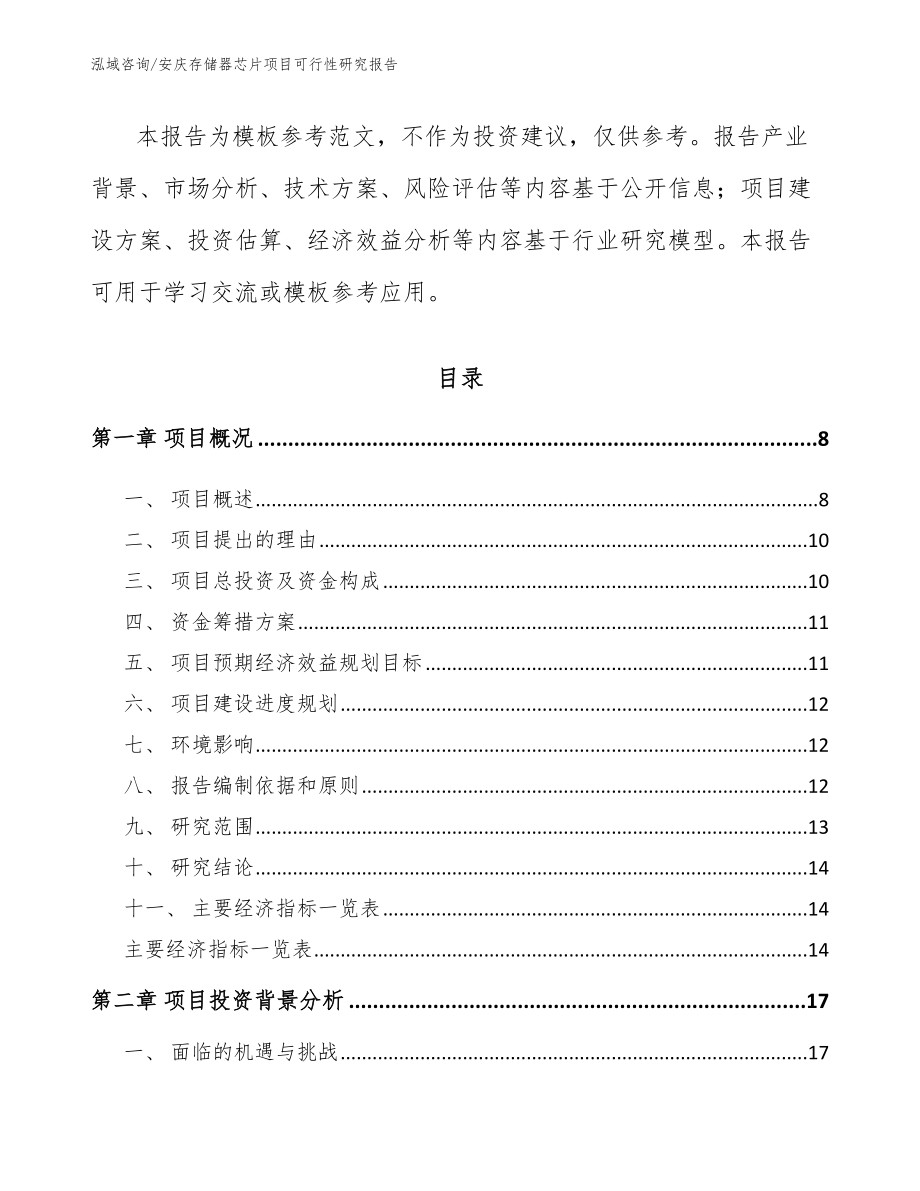 安庆存储器芯片项目可行性研究报告_第3页