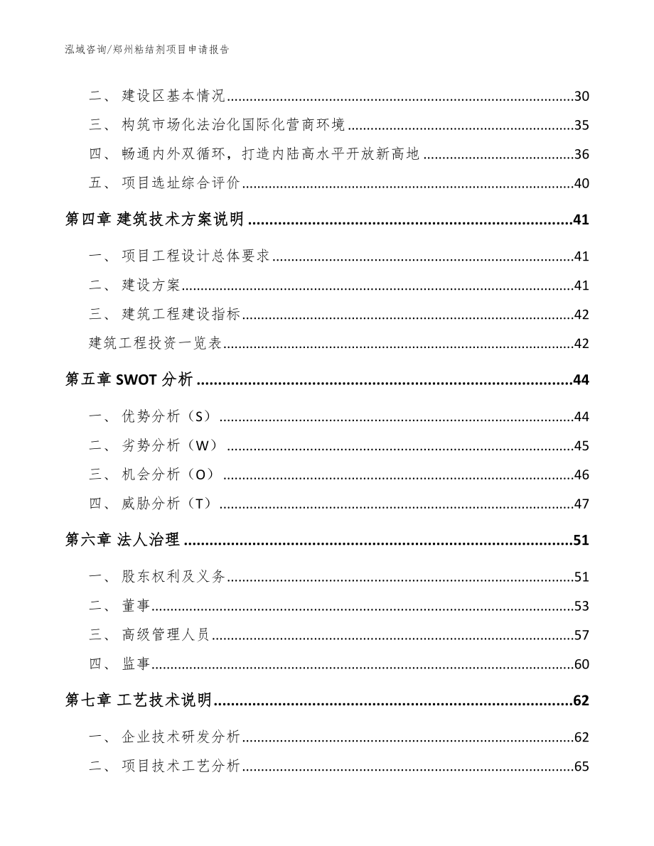 郑州粘结剂项目申请报告_范文模板_第2页