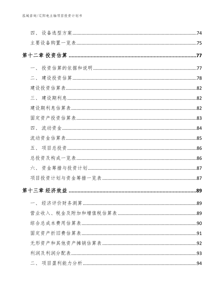 辽阳电主轴项目投资计划书_第4页