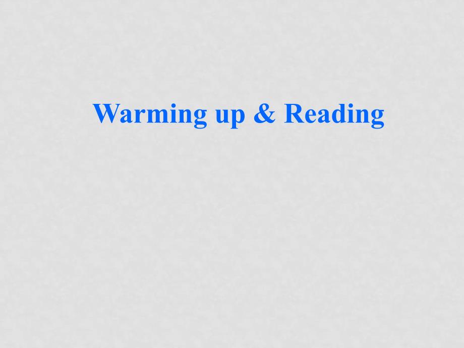 高中英语 Unit 1 Living wellWarming up &amp; Reading课件 新人教版选修7_第1页