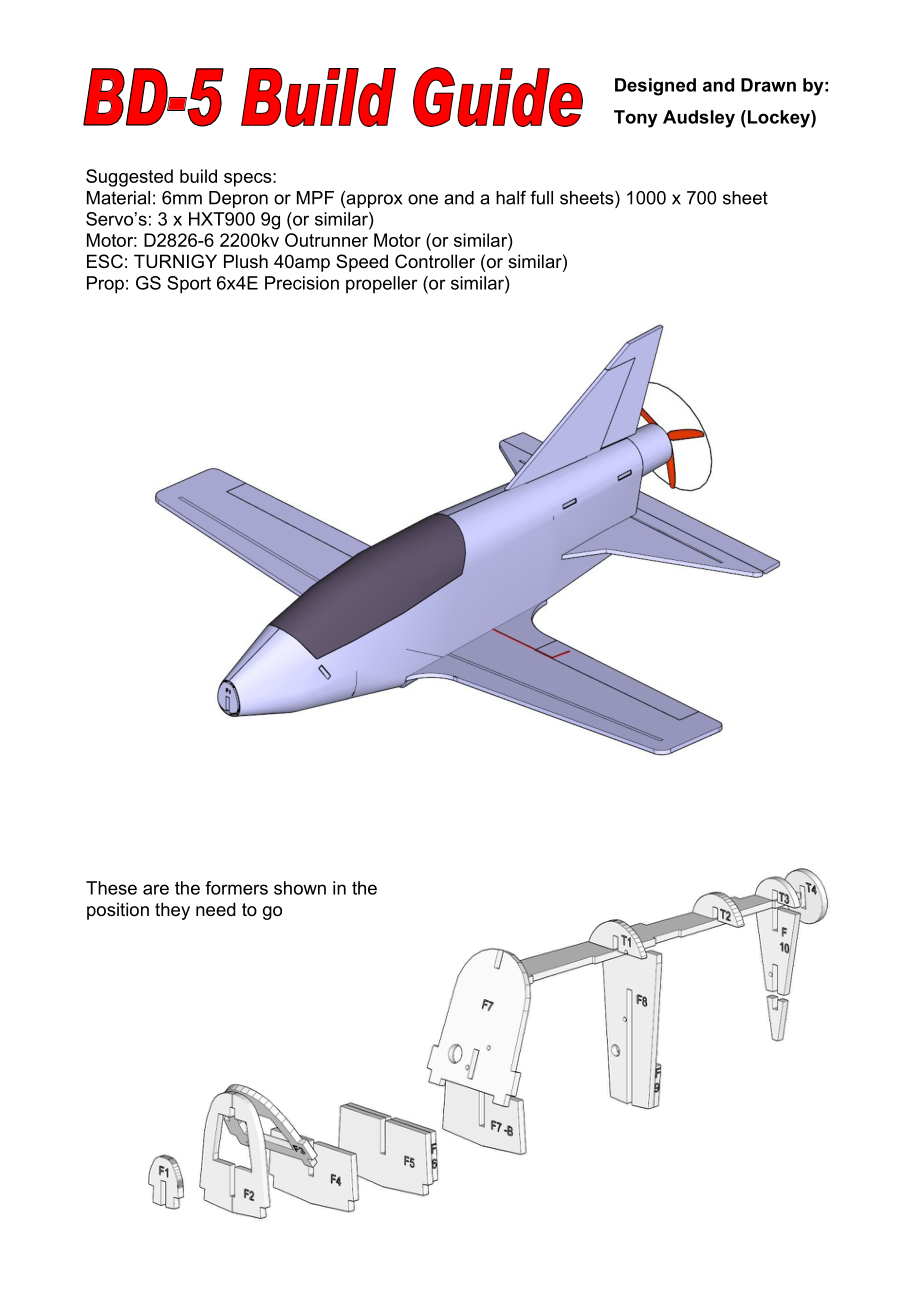 喷气式飞机BD5 制作指南_第1页