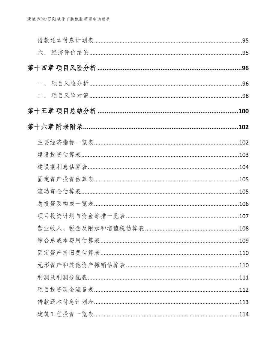 辽阳氢化丁腈橡胶项目申请报告_第5页