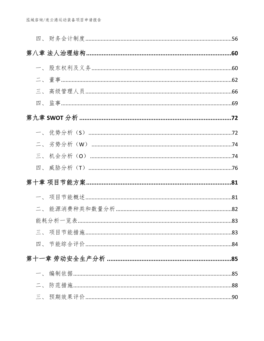 连云港运动装备项目申请报告模板_第4页