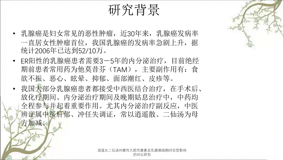 逍遥丸二仙汤对雌性大鼠性激素及乳腺癌细胞ER亚型影响的对比研究_第2页