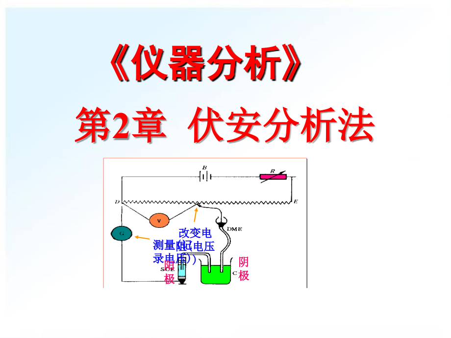 【精品课件】四川大学 《仪器分析》------第二章 伏安分析法_第1页