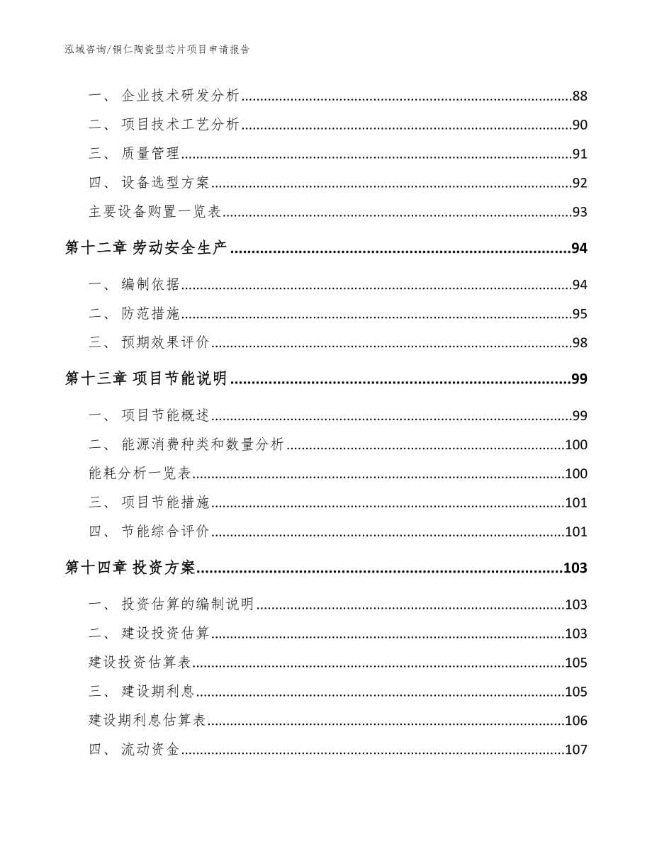 铜仁陶瓷型芯片项目申请报告范文_第5页