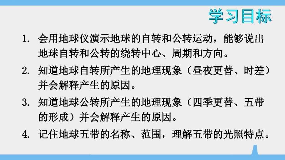 人教版初中地理七年级上册1.2《地球的运动》优质课件_第5页