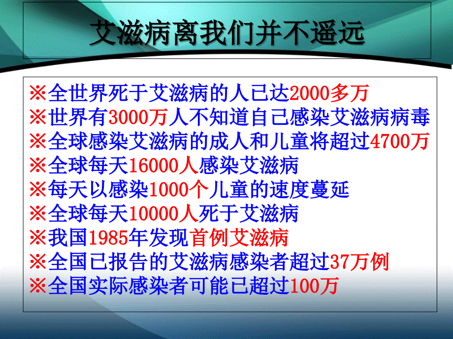 最新1201艾滋病防治健康教育PPT文档精选文档_第2页