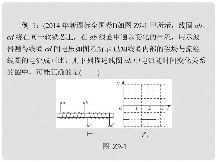 南方新高考高考物理大一轮复习 专题提升九 电磁感应中的图象问题课件_第5页