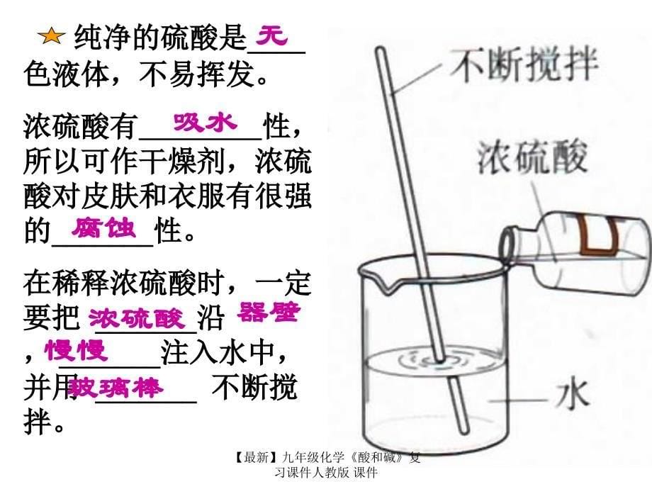 最新九年级化学酸和碱复习课件人教版课件_第5页