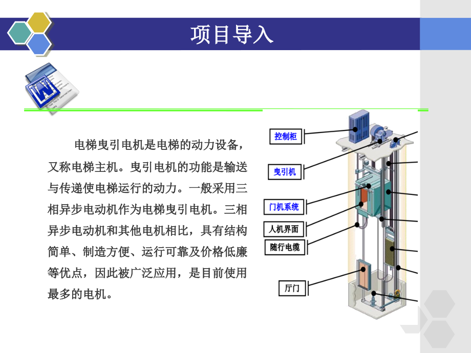 《电机驱动与调速》教学课件—电梯曳引电机的维护_第3页