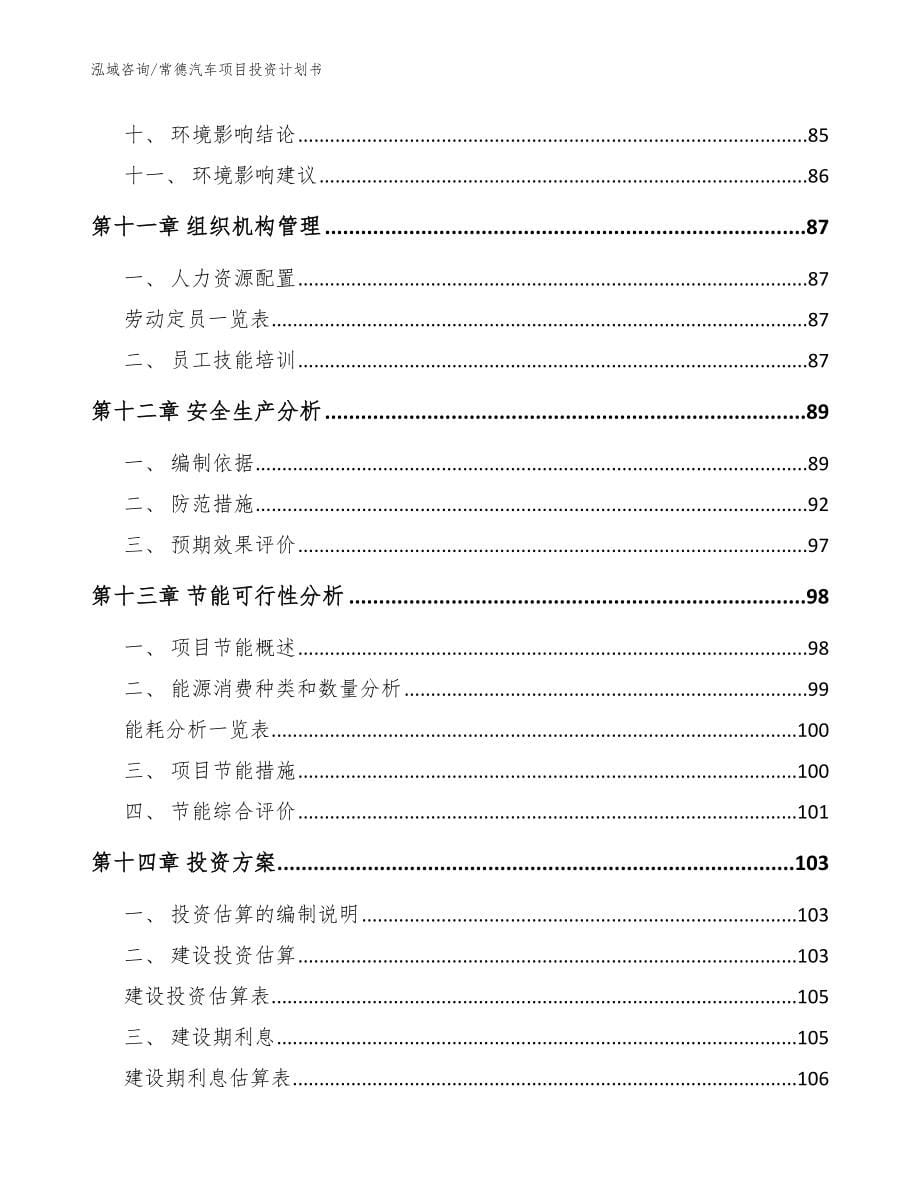 常德汽车项目投资计划书_第5页