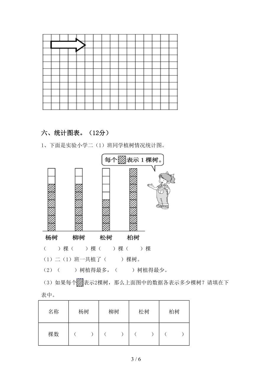 部编版二年级数学上册期末考试及答案【完整版】_第3页