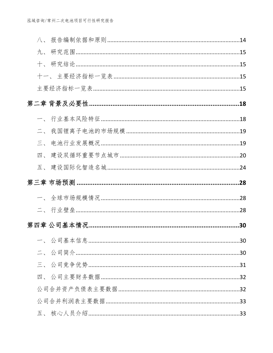 常州二次电池项目可行性研究报告（参考范文）_第4页