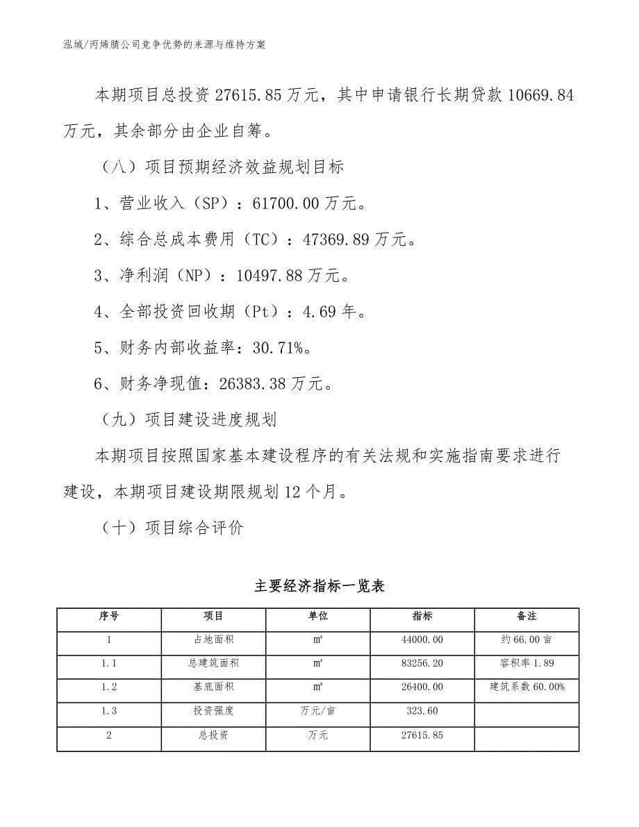 丙烯腈公司竞争优势的来源与维持分析_第5页