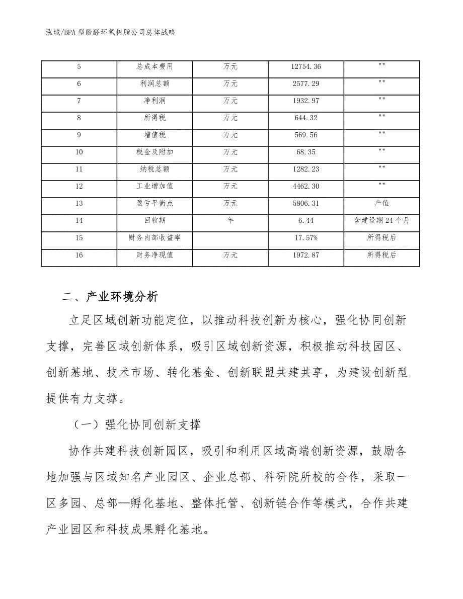 BPA型酚醛环氧树脂公司总体战略_第5页