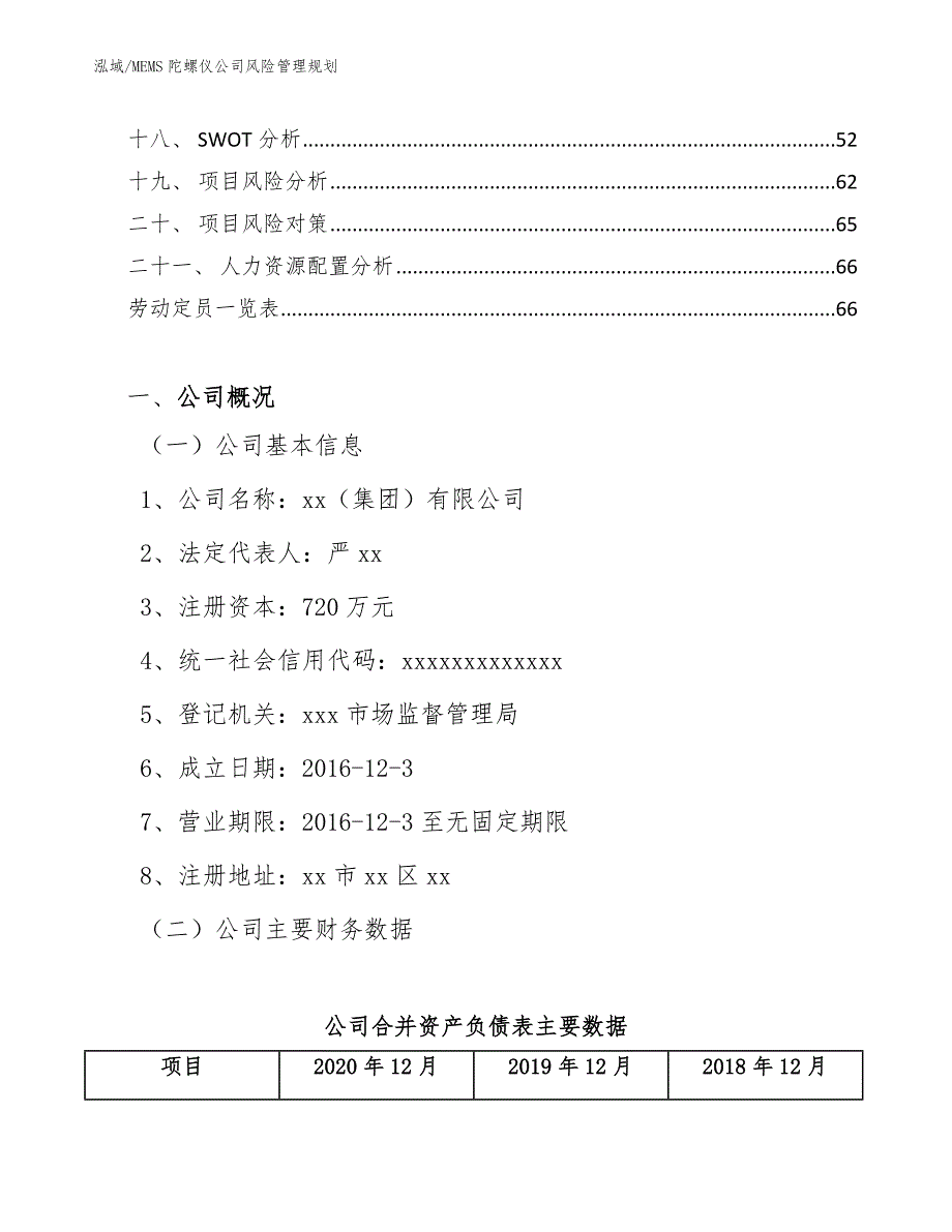 MEMS陀螺仪公司风险管理规划_范文_第2页