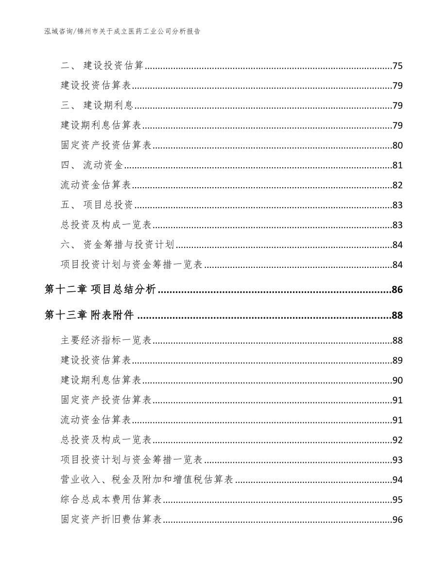 锦州市关于成立医药工业公司分析报告_第5页