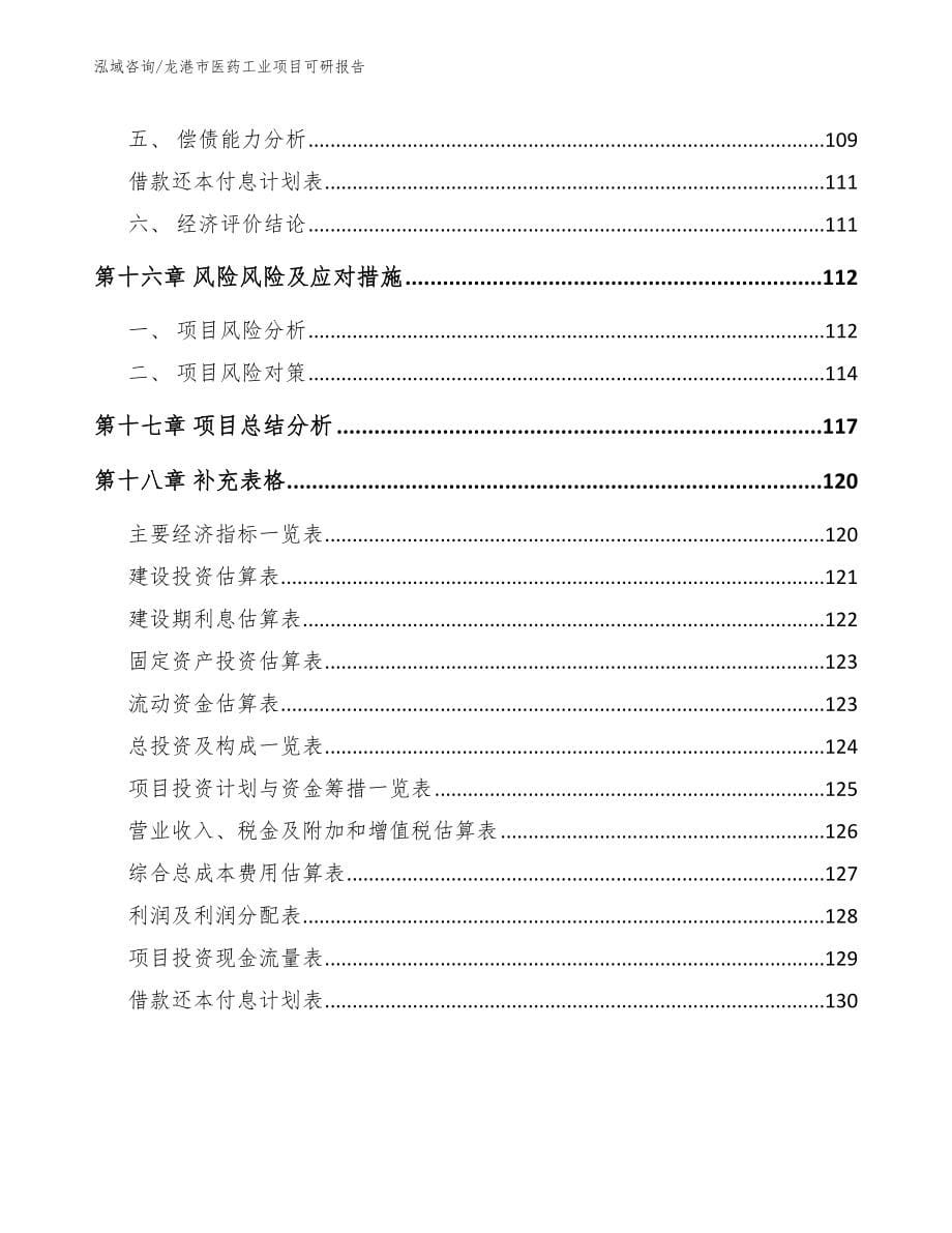 龙港市医药工业项目可研报告_第5页