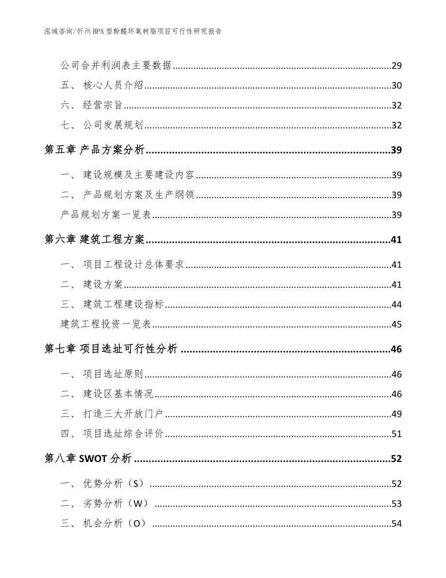 忻州BPA型酚醛环氧树脂项目可行性研究报告模板参考_第5页