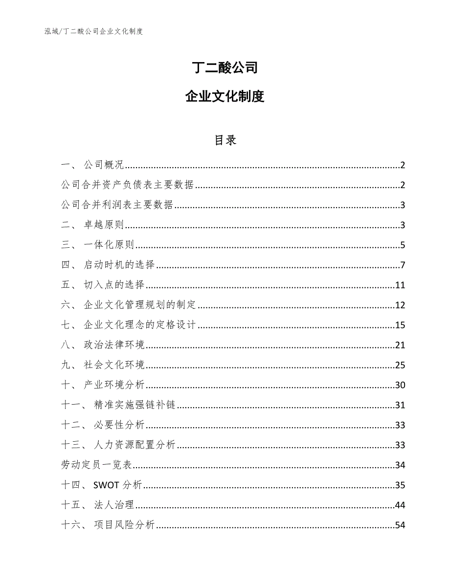 丁二酸公司企业文化制度_参考_第1页