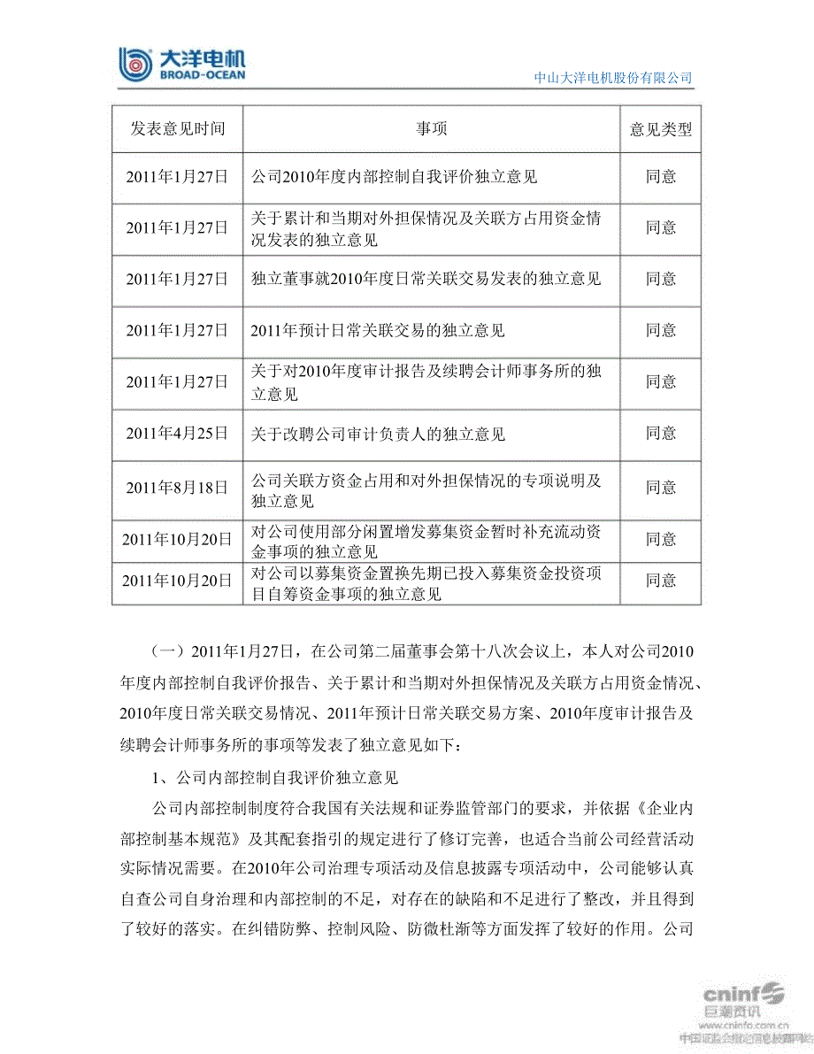 大洋电机：独立董事述职报告_第2页