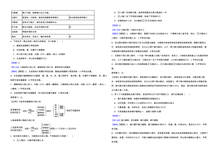 山东省临沂市2022年中考生物试卷（含解析）_第2页