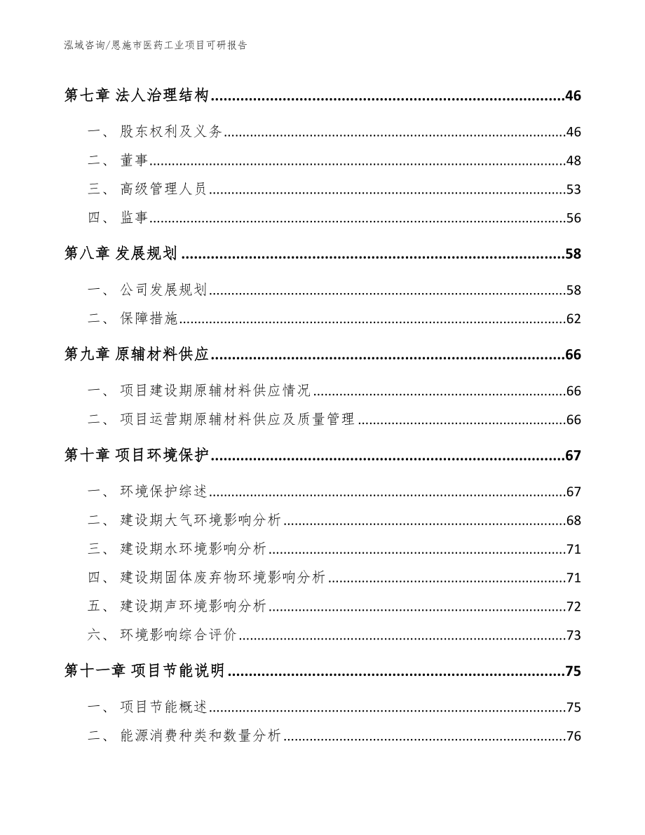 恩施市医药工业项目可研报告_第3页