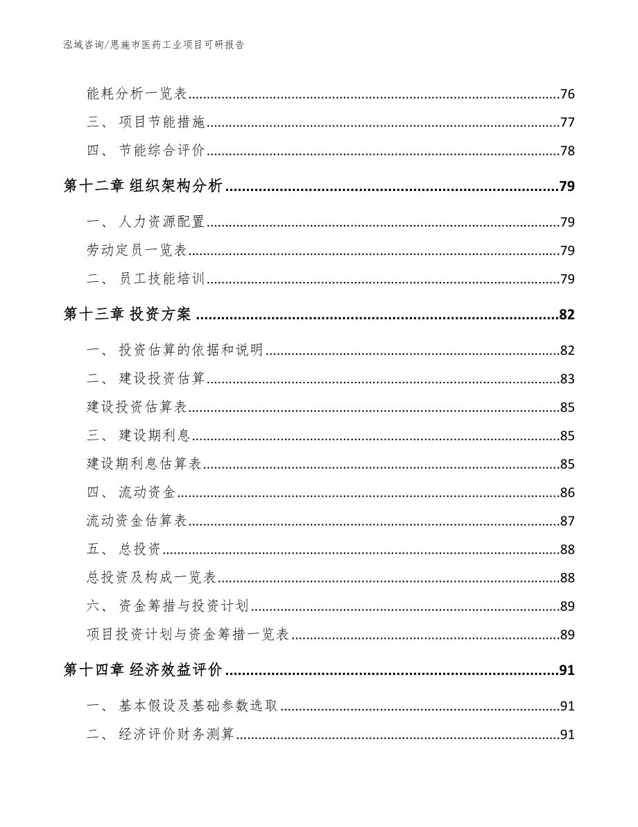 恩施市医药工业项目可研报告_第4页