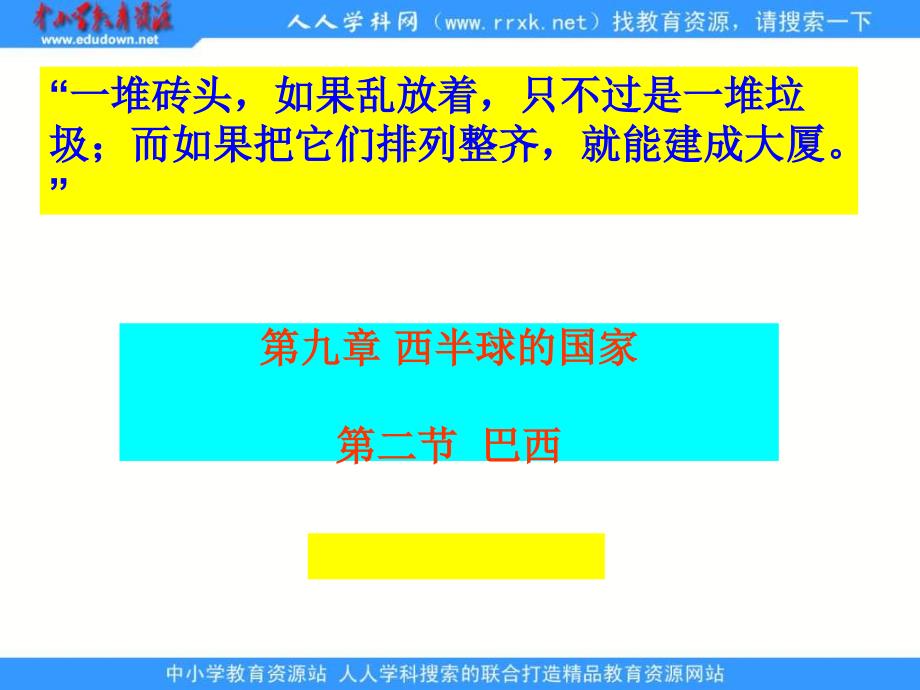 人教版地理七下巴西复习课件_第1页