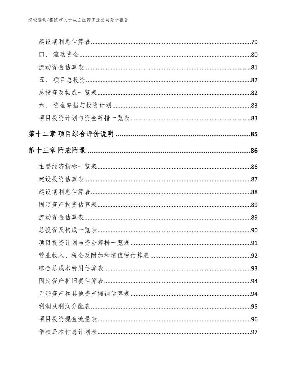 铜陵市关于成立医药工业公司分析报告_第5页